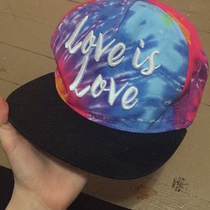 “Love is Love” LGBT Tie-Die Rainbow Hat. Spencers